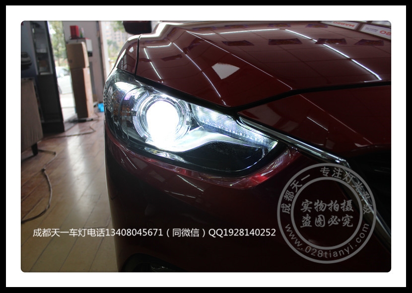 成都阿特茲車燈升級改裝高配LED日行燈總成