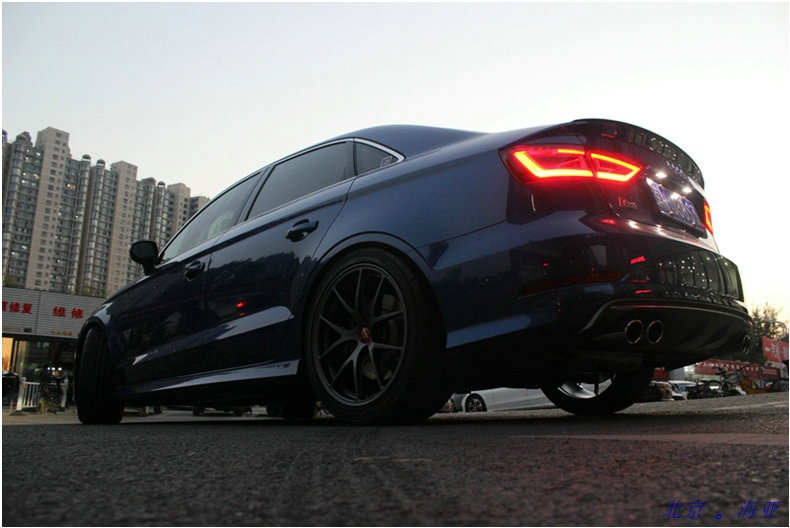 性能玩具 奧迪S3 換裝 日本 BBS RI-A 18寸鍛造輪轂 橫濱AD08R半熱熔輪胎