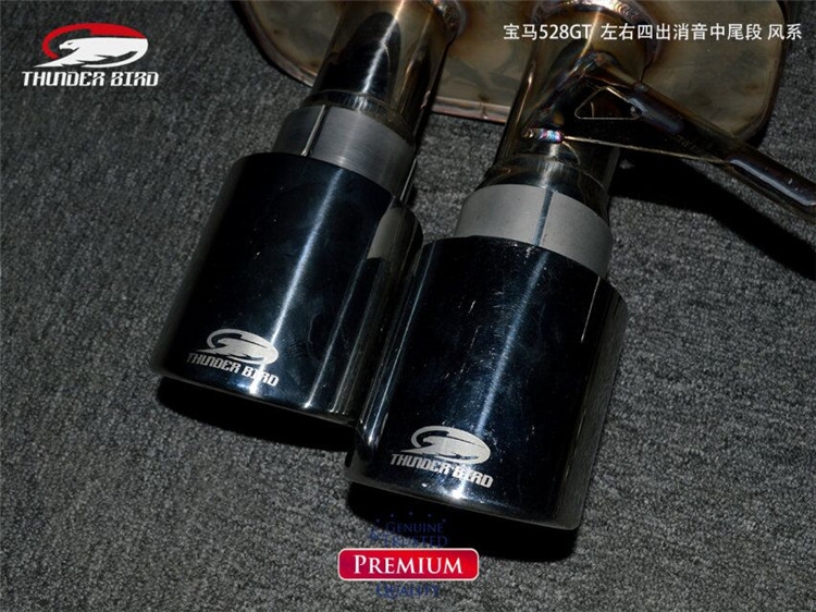 寶馬528GT 雷鳥改裝排氣管 中尾四出帶分叉管排氣