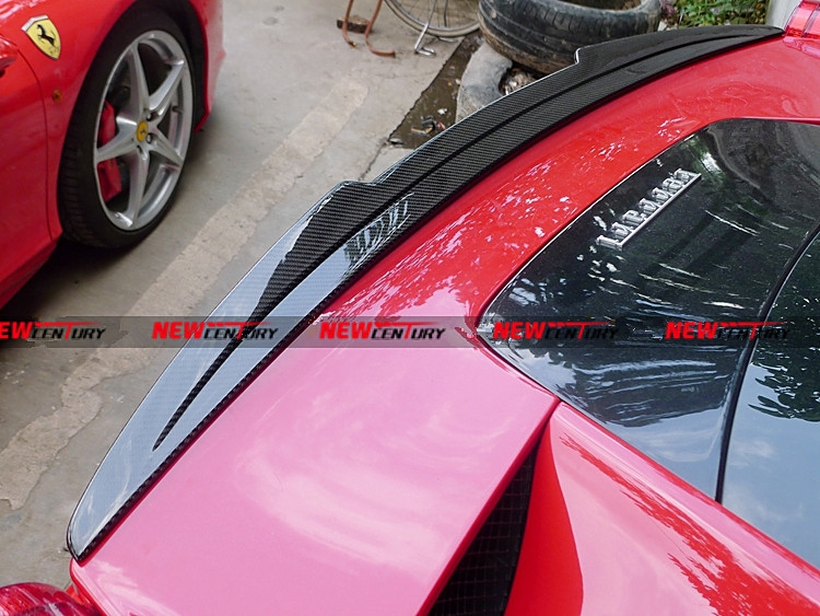 法拉利458改裝碳纖維尾翼 Ferrari458new century 壓小尾翼尾箱蓋