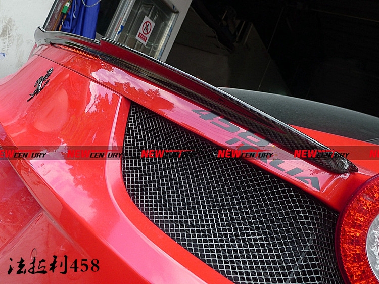 法拉利458改裝碳纖維尾翼 Ferrari458new century 壓小尾翼尾箱蓋