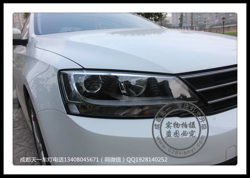 成都15款大眾速騰改燈車燈改裝海拉雙光透鏡歐司朗氙氣燈日行燈總成