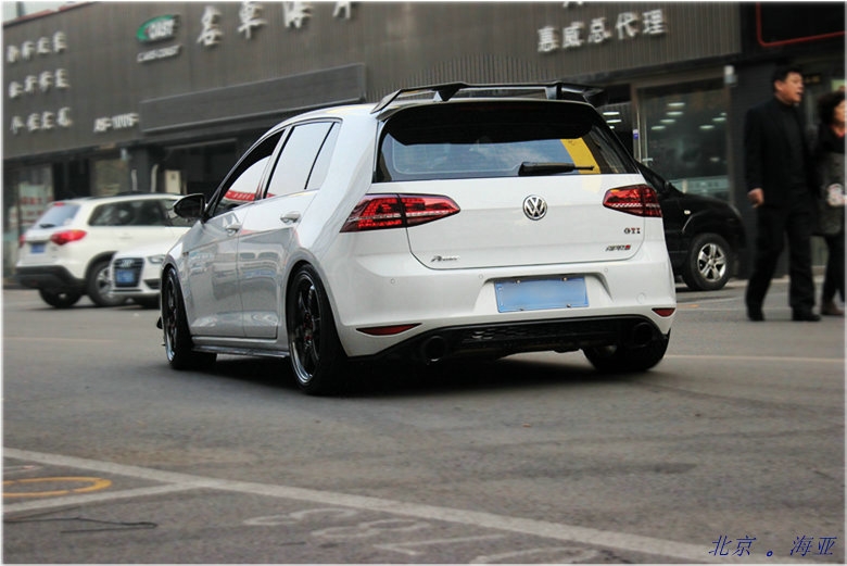 高爾夫 MK7 7GTI 改裝RAYS TE37SL PW 18寸鍛造輪轂 橫濱AD08R半熱熔輪胎