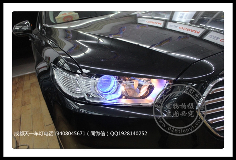 成都福特金牛座改車燈改裝Q5海拉雙光透鏡歐司朗氙氣燈