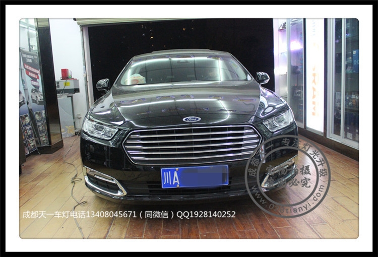 成都福特金牛座改車燈改裝Q5海拉雙光透鏡歐司朗氙氣燈