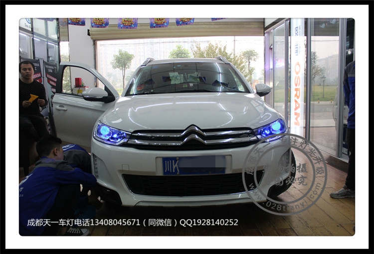 成都雪鐵龍C3-XR改裝車燈升級(jí)海拉雙光透鏡歐司朗氙氣燈