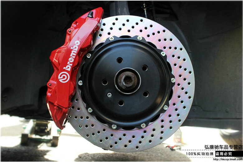奧迪A4L 意大利brembo GT6 355打孔通風(fēng)浮動碟全原裝 RAYS TE37SL PG 18寸鍛造輪轂