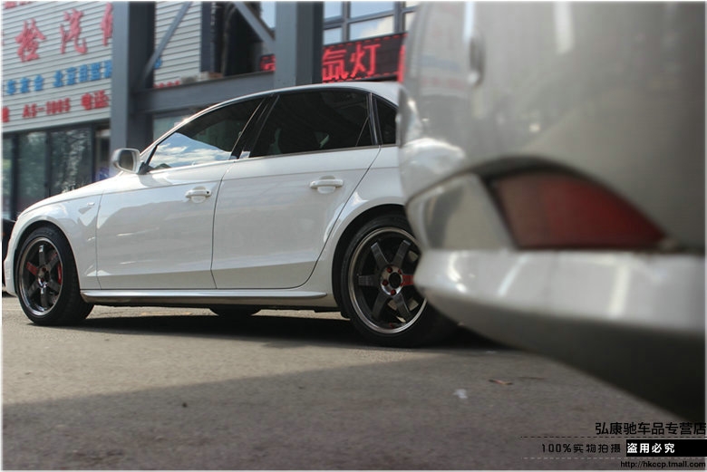 奧迪A4L 意大利brembo GT6 355打孔通風(fēng)浮動碟全原裝 RAYS TE37SL PG 18寸鍛造輪轂