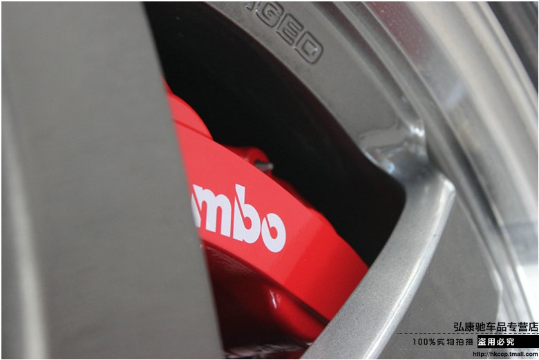 奧迪A4L 意大利brembo GT6 355打孔通風(fēng)浮動碟全原裝 RAYS TE37SL PG 18寸鍛造輪轂