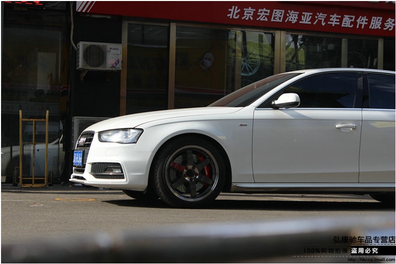 奧迪A4L 意大利brembo GT6 355打孔通風(fēng)浮動碟全原裝 RAYS TE37SL PG 18寸鍛造輪轂