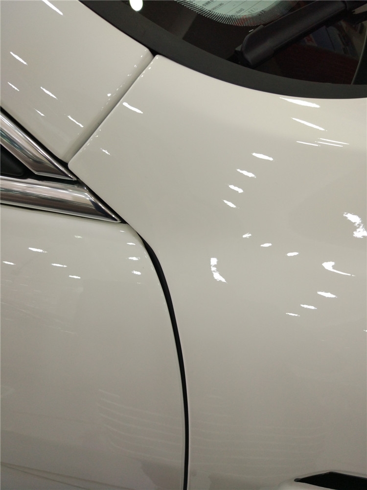 白色玛莎拉蒂艾利隐形车衣车漆透明保护膜施工案例--四季贴膜南湖大道店出品