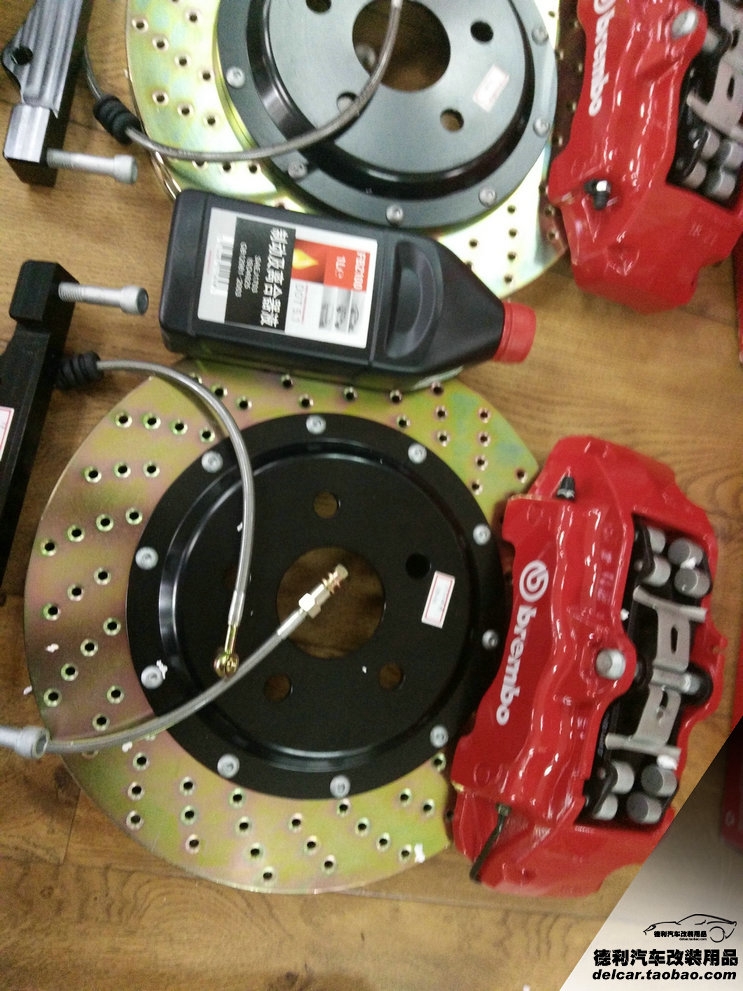 大連改裝JEEP改裝Brembo前6后4鮑魚剎車