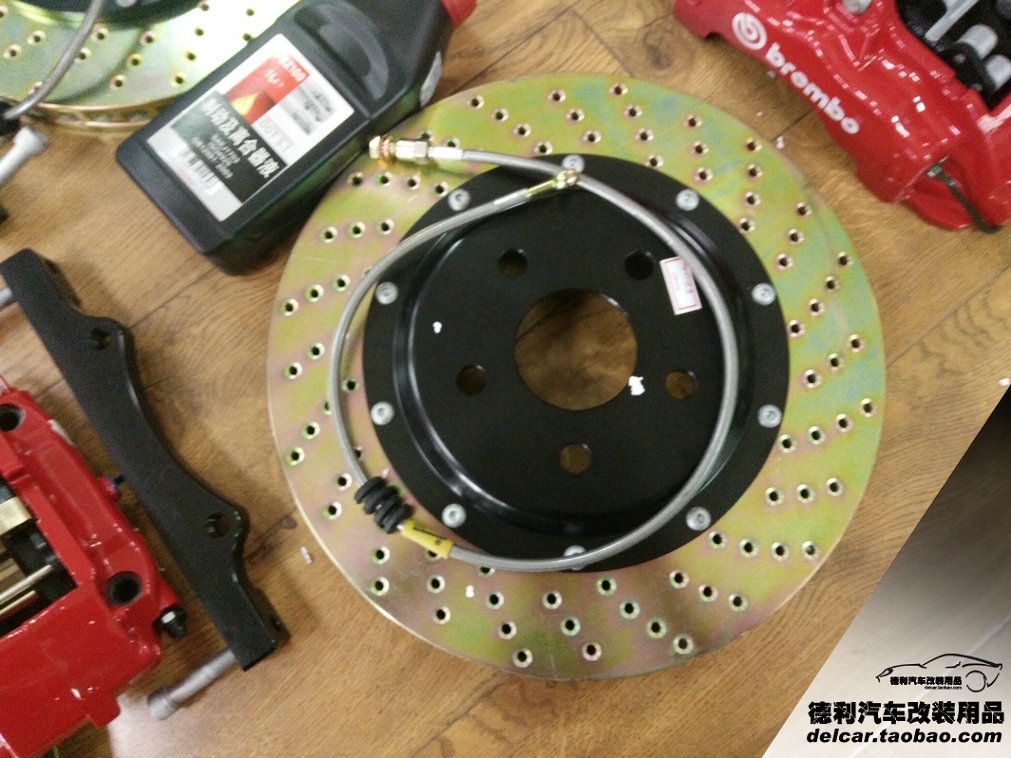 大連改裝JEEP改裝Brembo前6后4鮑魚剎車