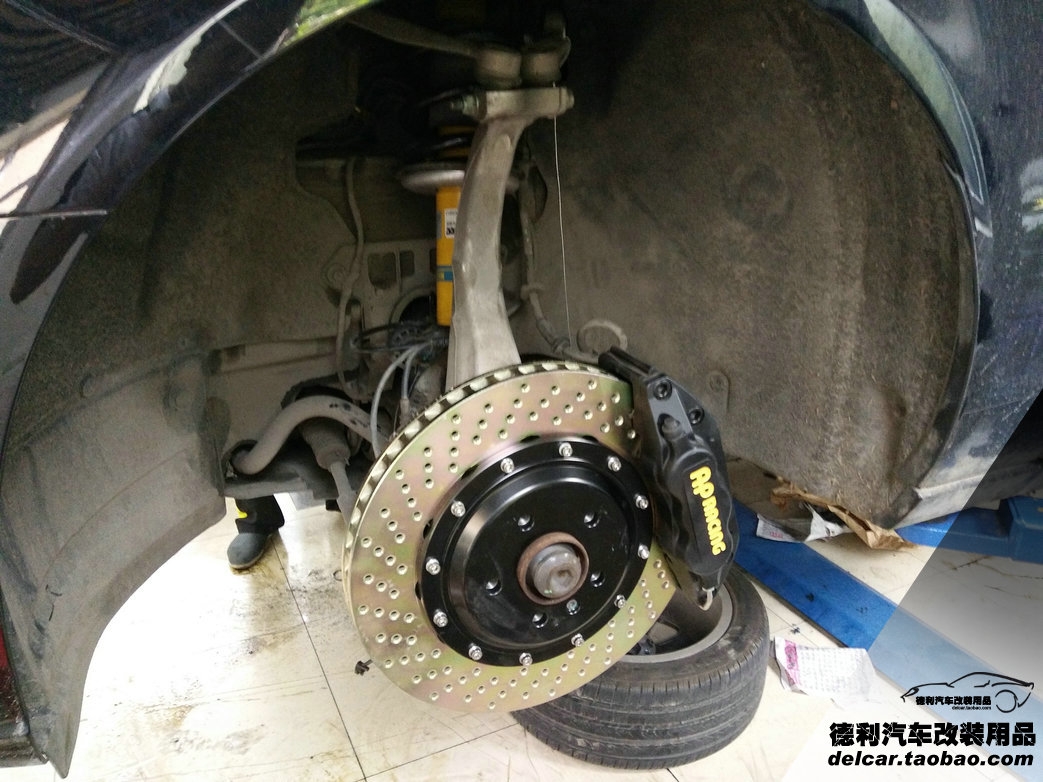 大連改裝奧迪A6L改裝B12避震AP7040剎車