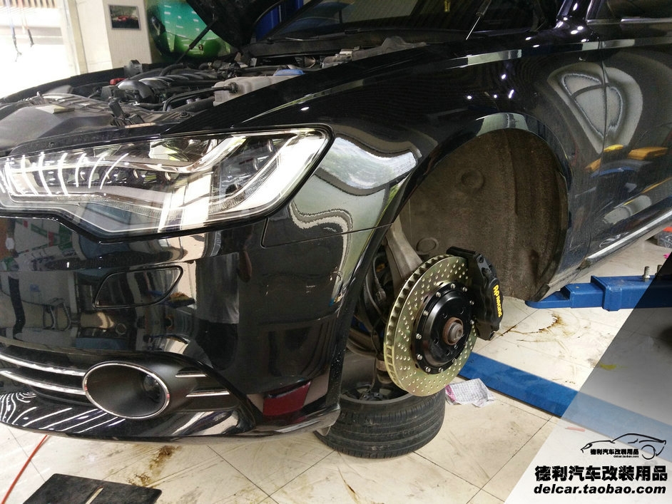 大連改裝奧迪A6L改裝B12避震AP7040剎車