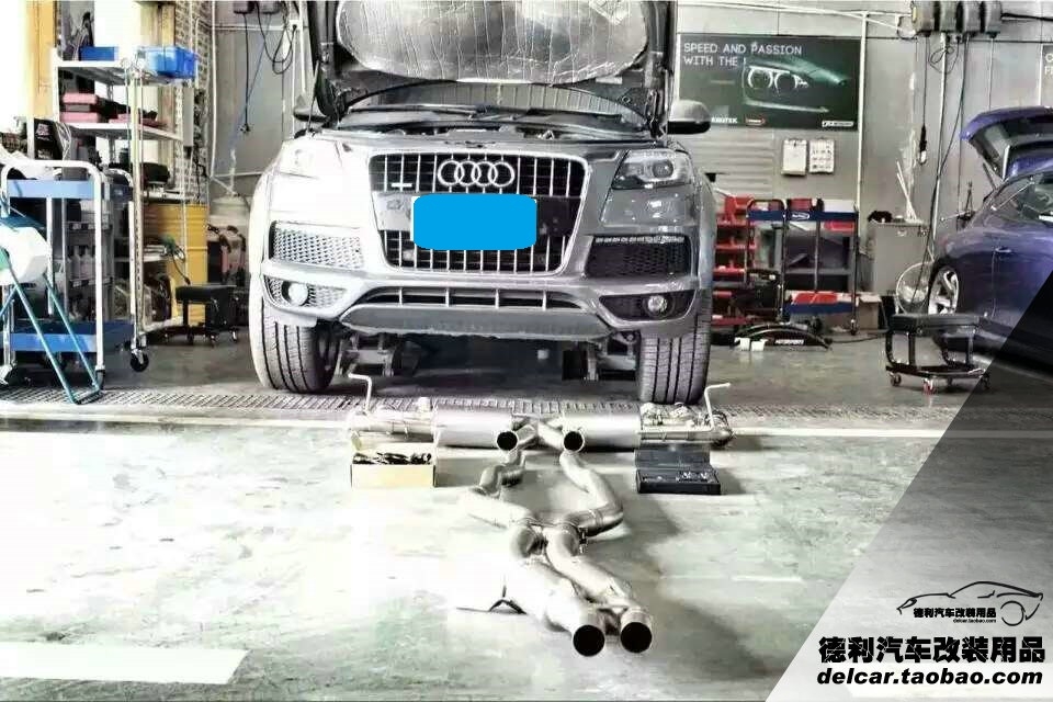 大連汽車改裝奧迪Q7改裝RES閥門排氣搭配天蝎排氣尾嘴