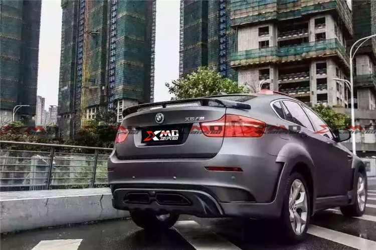 寶馬X6 E71 X6M改裝HAMANN寬體大包圍前杠 后杠 EVO方口排氣管