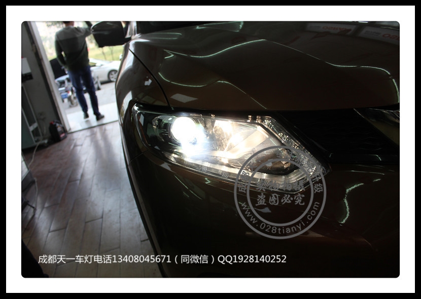 成都奇駿車燈改裝升級(jí)歐司朗氙氣燈LED日行燈總成成都天一車燈