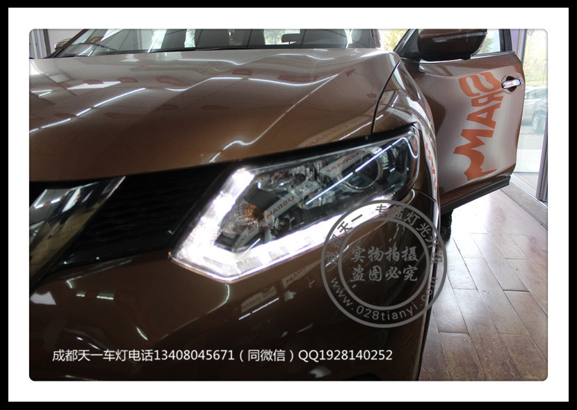 成都奇駿車燈改裝升級(jí)歐司朗氙氣燈LED日行燈總成成都天一車燈