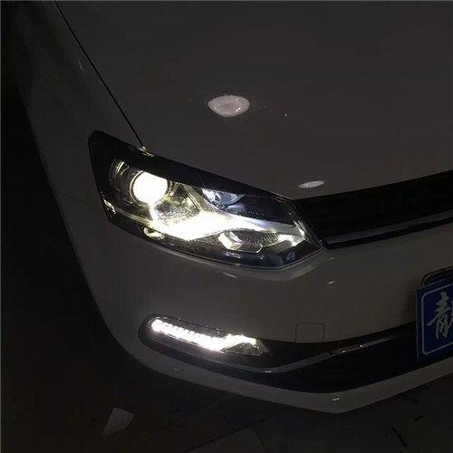 濰坊polo改裝車燈 改裝雙光透鏡氙氣燈