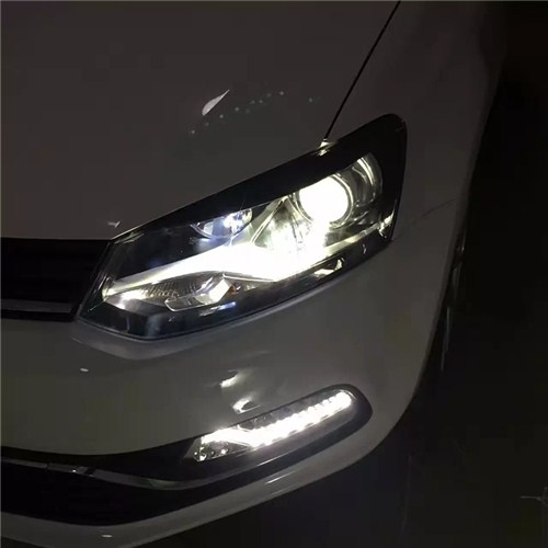 濰坊polo改裝車燈 改裝雙光透鏡氙氣燈
