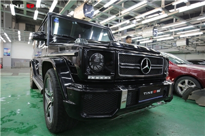 奔馳W463 G55AMG 全車改色貼膜PWF電光金屬白