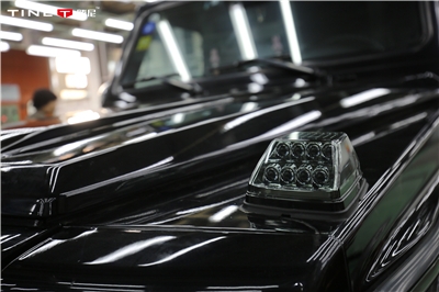 奔馳W463 G55AMG 全車改色貼膜PWF電光金屬白