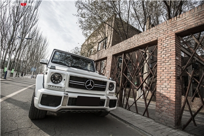 奔馳W463 G55AMG 全車改色貼膜PWF電光金屬白