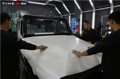 奔馳W463 G55AMG 全車改色貼膜PWF電光金屬白