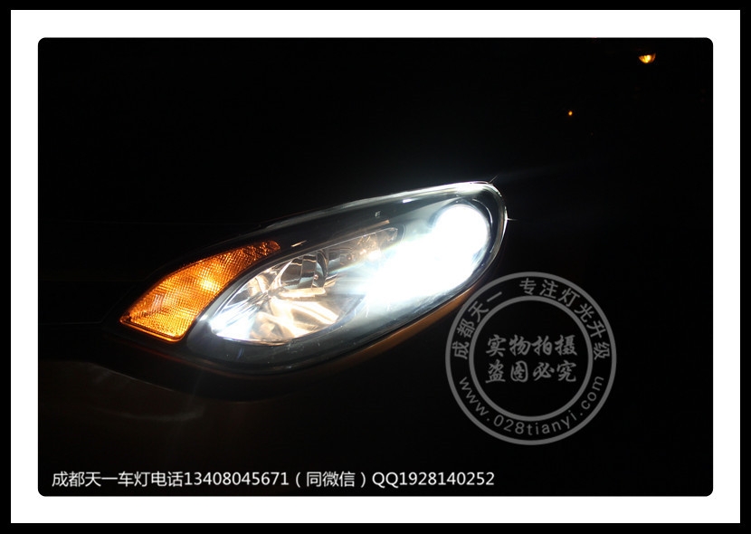 成都名爵6改燈車燈改裝氙氣燈雙光透鏡LED日行燈成都天一車燈