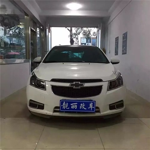 濰坊科魯茲改裝車燈加大黃蜂天使眼