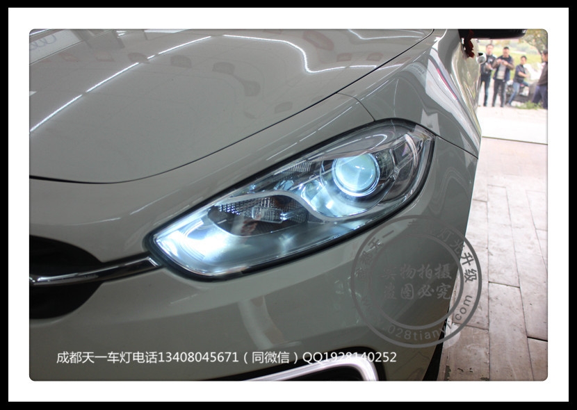 成都菲亞特致悅改燈車燈改裝升級歐司朗氙氣燈日行燈成都天一車燈