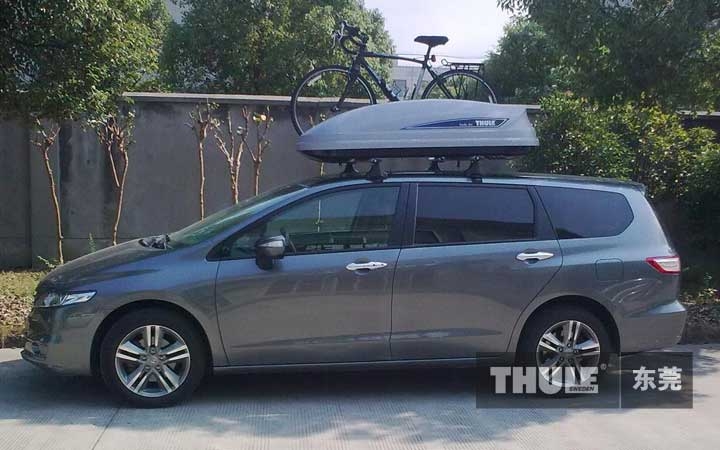本田奧德賽拓樂車頂行李架行李箱自行車搭載架安裝實(shí)拍圖