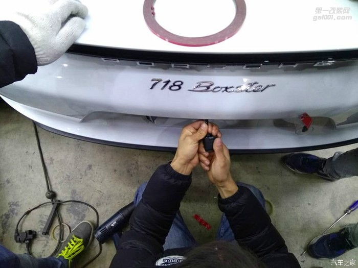 北京首輛新提718-Boxster加裝倒車影像!貼隱形車衣,加秒表!