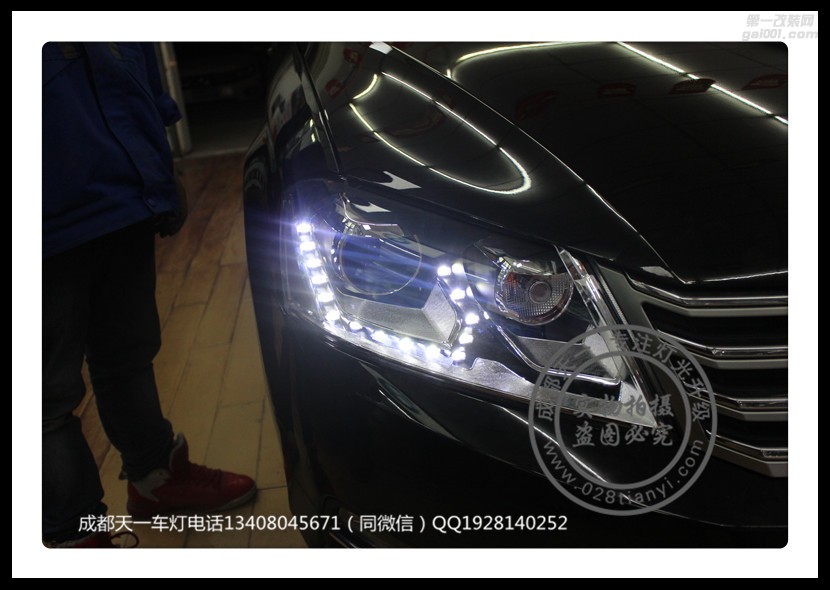 成都大眾邁騰改車燈改裝氙氣燈雙光透鏡日行燈成都天一車燈