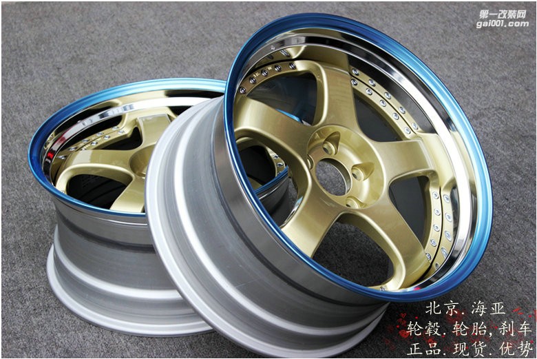 海亞：SSR SP1 定制金色 19寸 9.5/10.5 銳志低趴 可定制其它顏色 日本SSR SP1三片鍛造輪轂