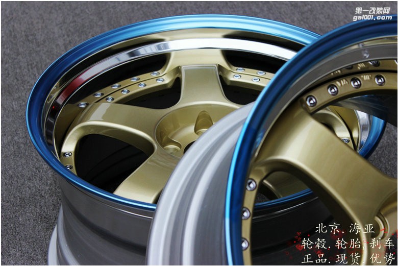 海亞：SSR SP1 定制金色 19寸 9.5/10.5 銳志低趴 可定制其它顏色 日本SSR SP1三片鍛造輪轂