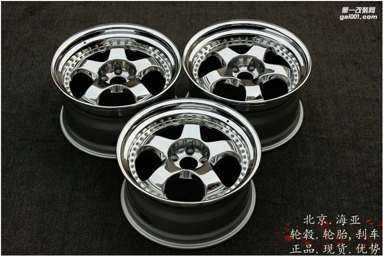 海亞：日本 WORK S13P 三片鍛造輪轂 19寸 5X112 BBF電鍍 9.5J10.5J 奔馳奧迪大眾低趴氣動絞牙避震現(xiàn)貨供應(yīng)