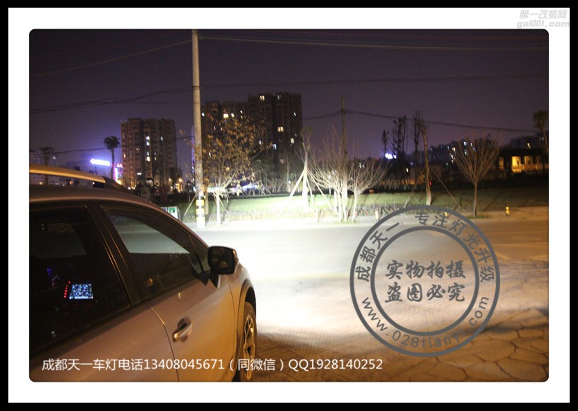 成都斯巴魯改車燈改裝歐司朗氙氣燈雙光透鏡LED日行燈總成