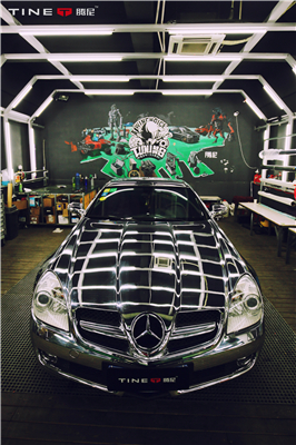 Mercedes－Benz奔驰 W171 SLK 外观升级全车改色贴膜STM电镀银