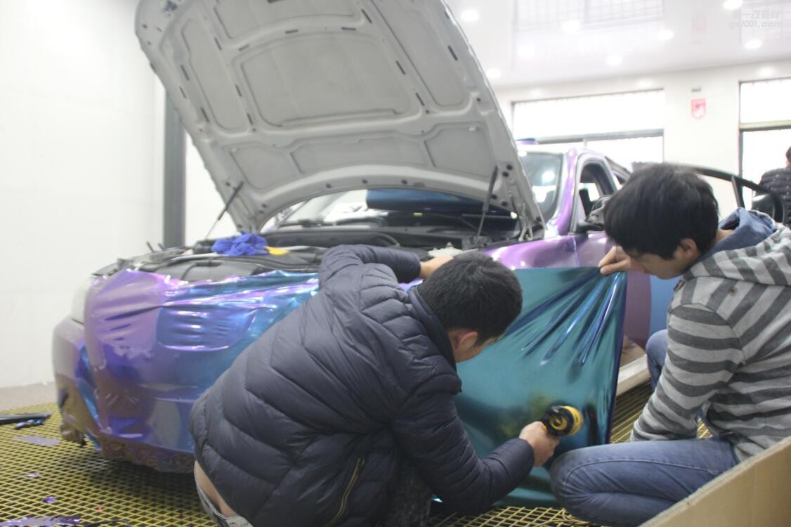 蘇州寶馬3系全車改色紫魅藍