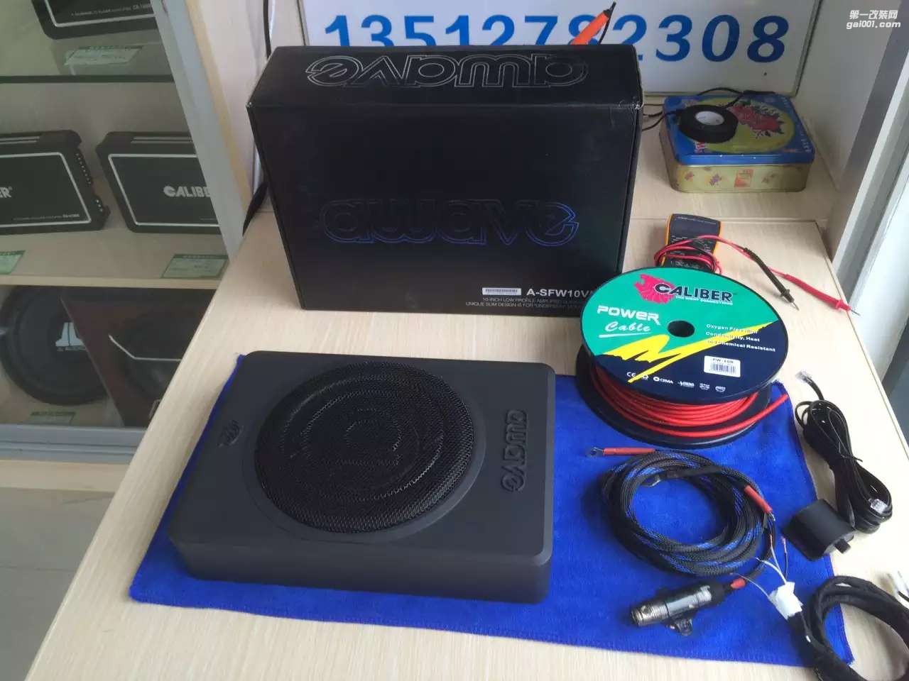 南寧途悅汽車音響改裝－奇瑞E3音響改裝法國勁浪165A1喇叭愛威低音