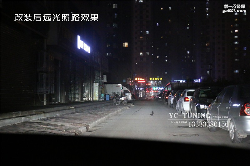 【永誠(chéng)汽車(chē)】石家莊奔馳GLK300改燈，雙光透鏡氙氣燈