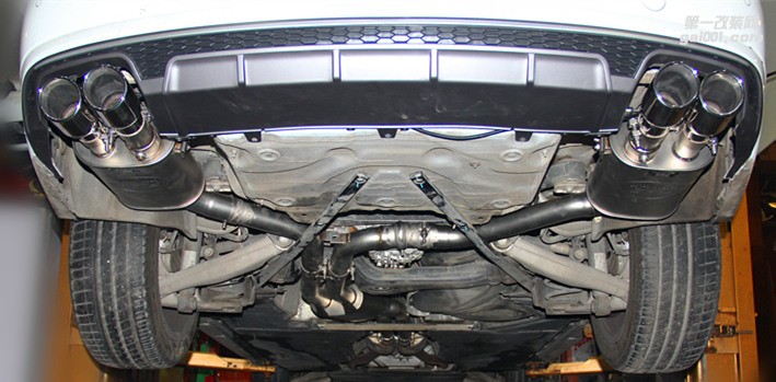 奧迪A6L 3.0T 改裝升級(jí)RES中尾段閥門排氣+S6后唇