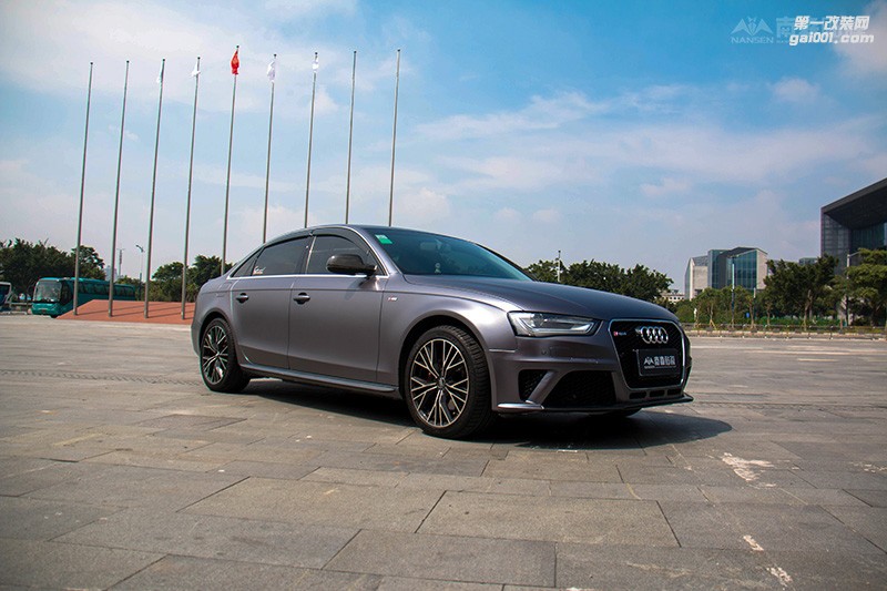 奧迪A4車身改色案例-電光灰 南森汽車改色出品