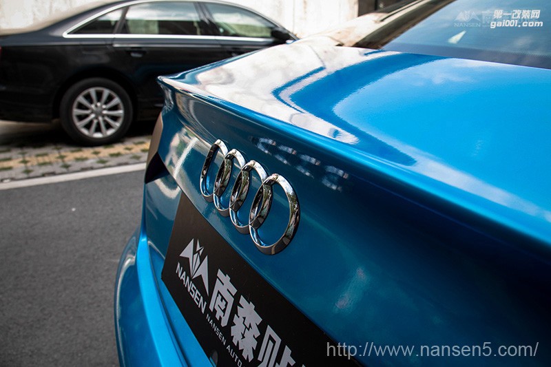 奧迪A5車身改色案例-糖果藍 南森改色出品