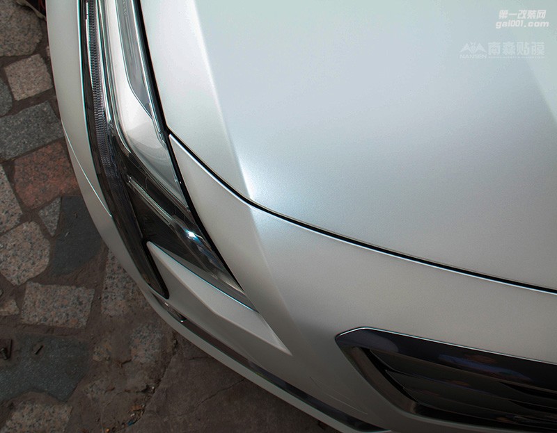 凱迪拉克CT6車身改色案例-電光白 南森汽車改色出品