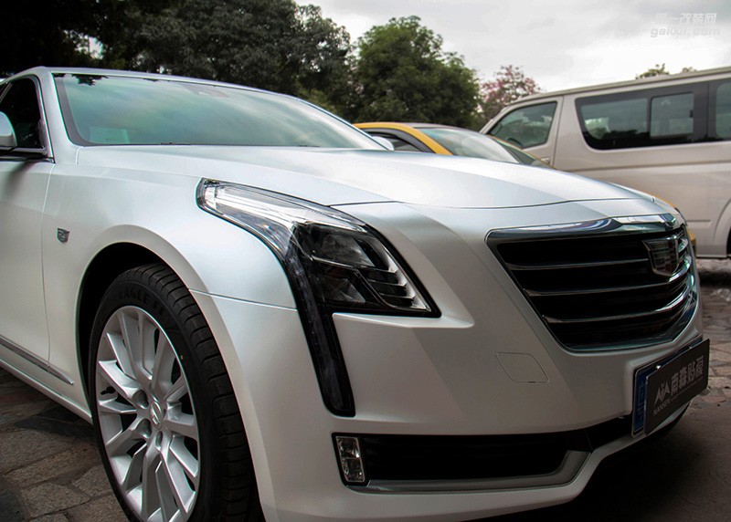 凱迪拉克CT6車身改色案例-電光白 南森汽車改色出品