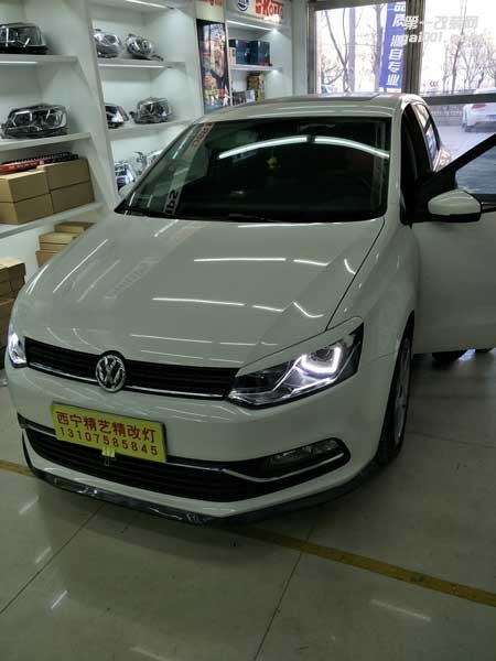 西寧專業(yè)車燈改裝|POLO改U型日行燈|西寧專業(yè)改燈店