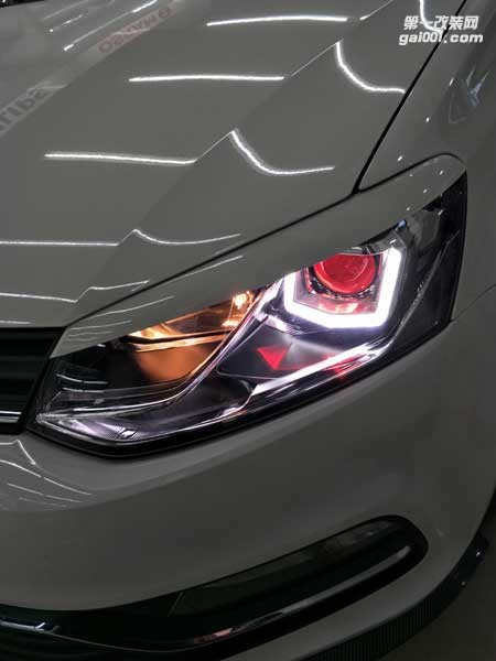 西寧專業(yè)車燈改裝|POLO改U型日行燈|西寧專業(yè)改燈店